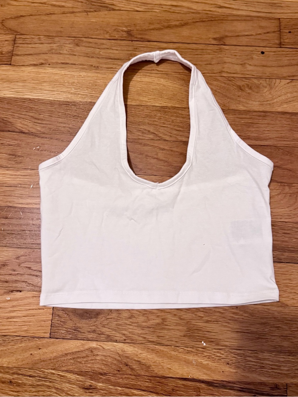 Cotton On white Halter Crop Tank Top - Women's Casual Summer Top S